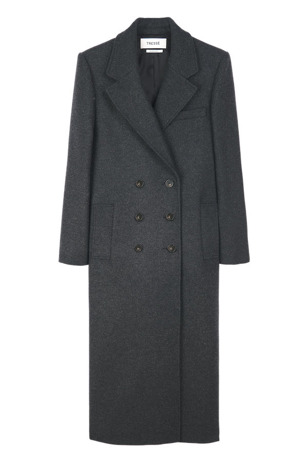 Manteau long en laine