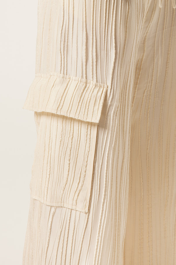 Pantalon fluide texturé