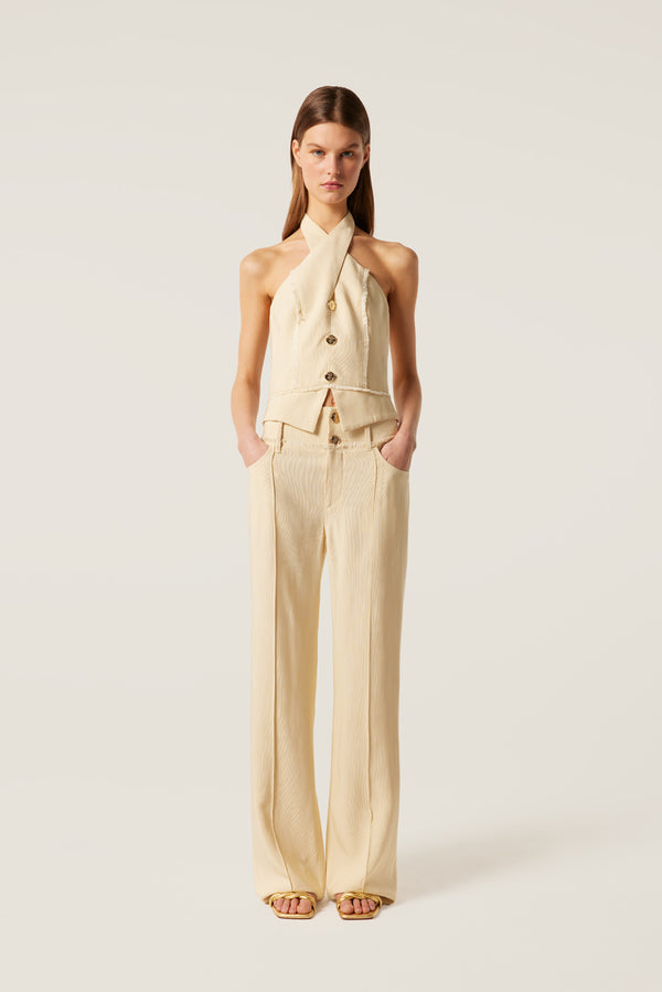 Pantalon tailleur taille haute