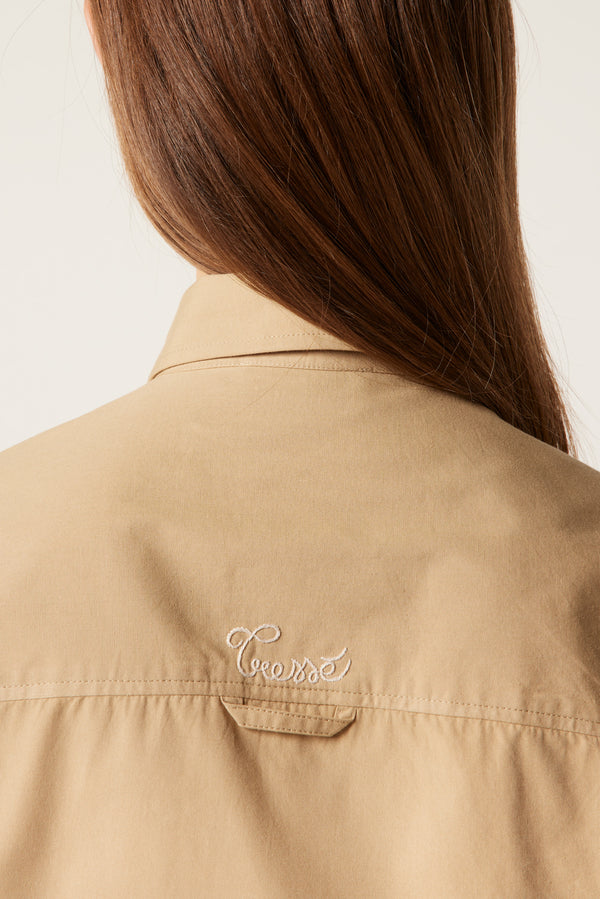 Chemise courte à strass