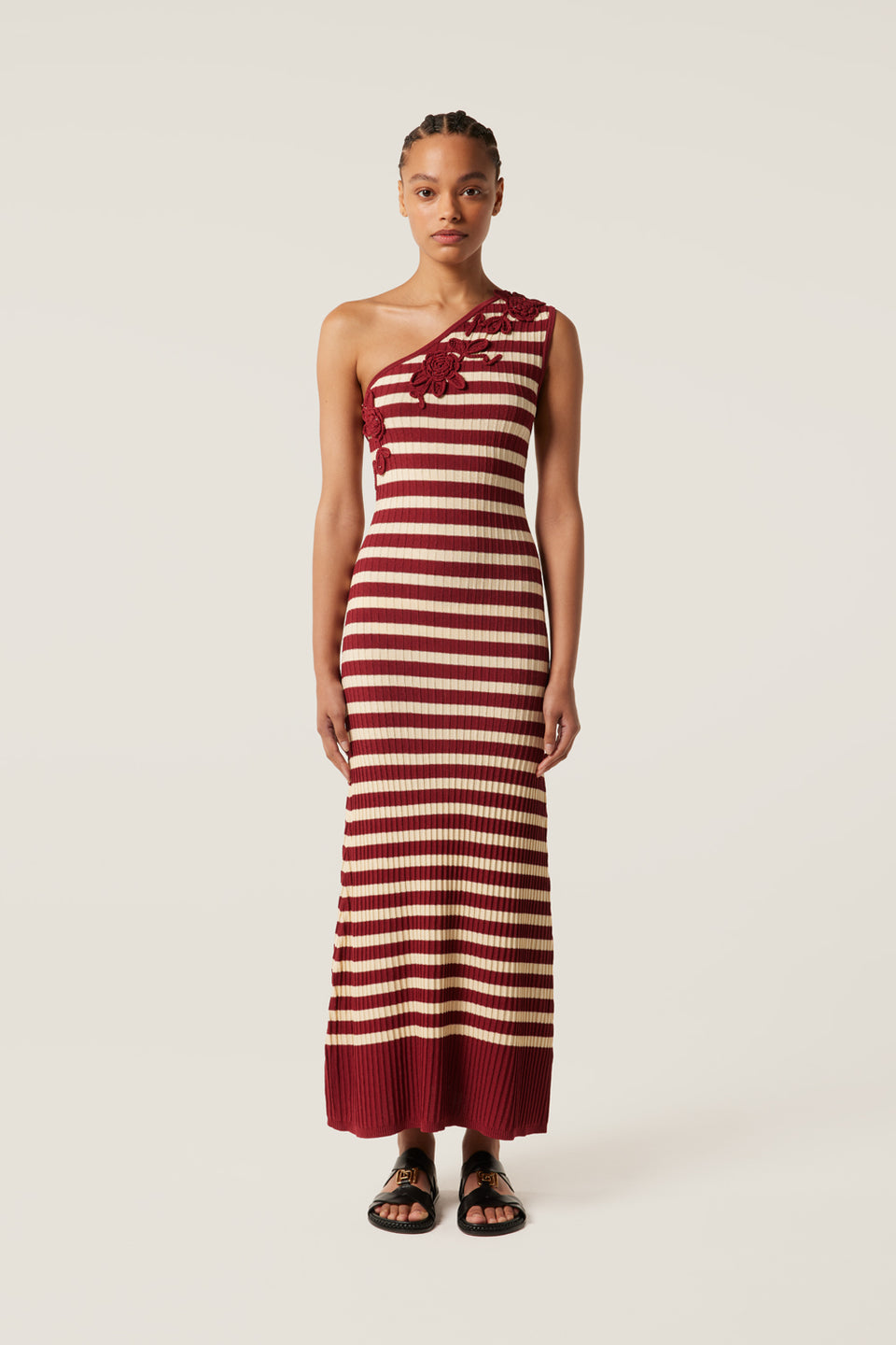 Asymmetrical flower dress