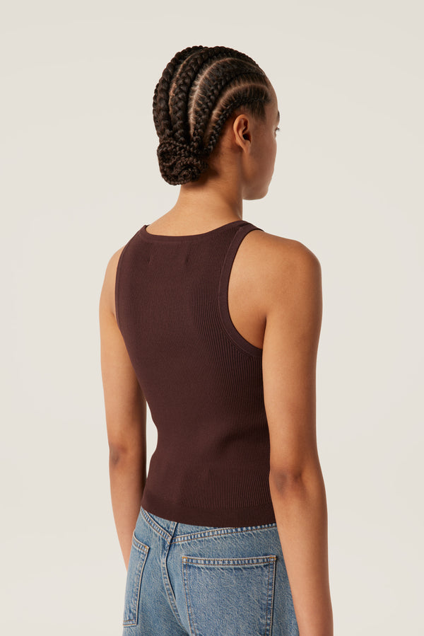 Top en maille à perles