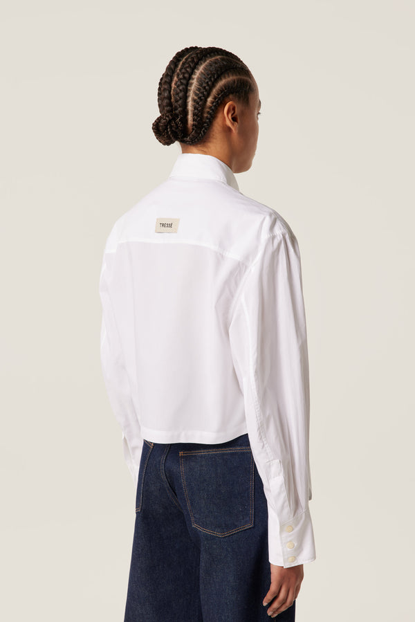 Chemise courte brodée