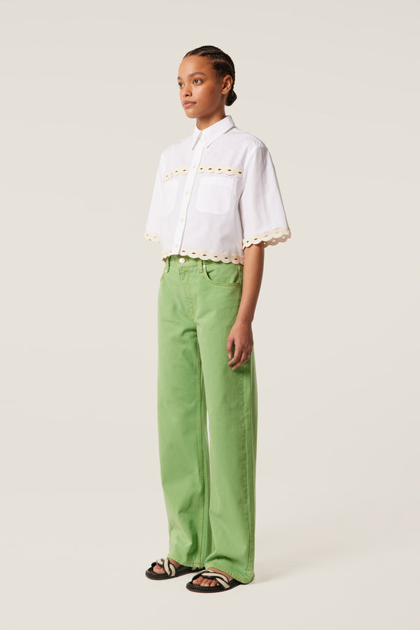Pantalon à surpiqûres contrastées