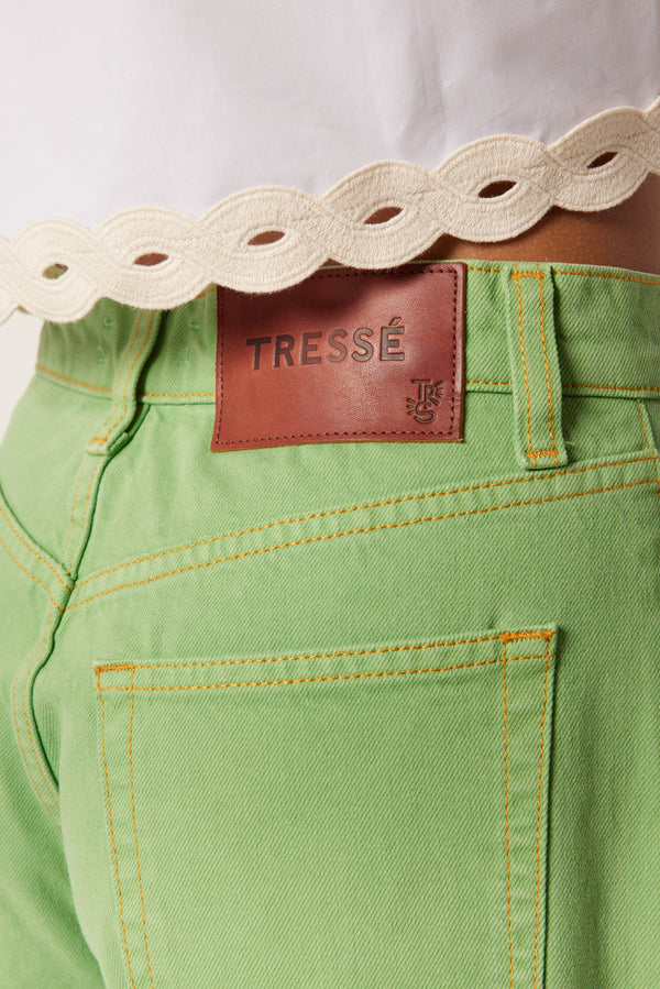 Pantalon à surpiqûres contrastées
