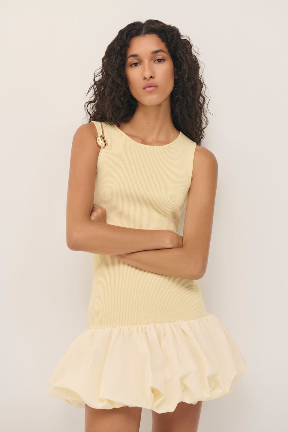 Robe courte bi-matière