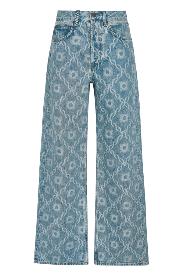 Denim motifs tressés