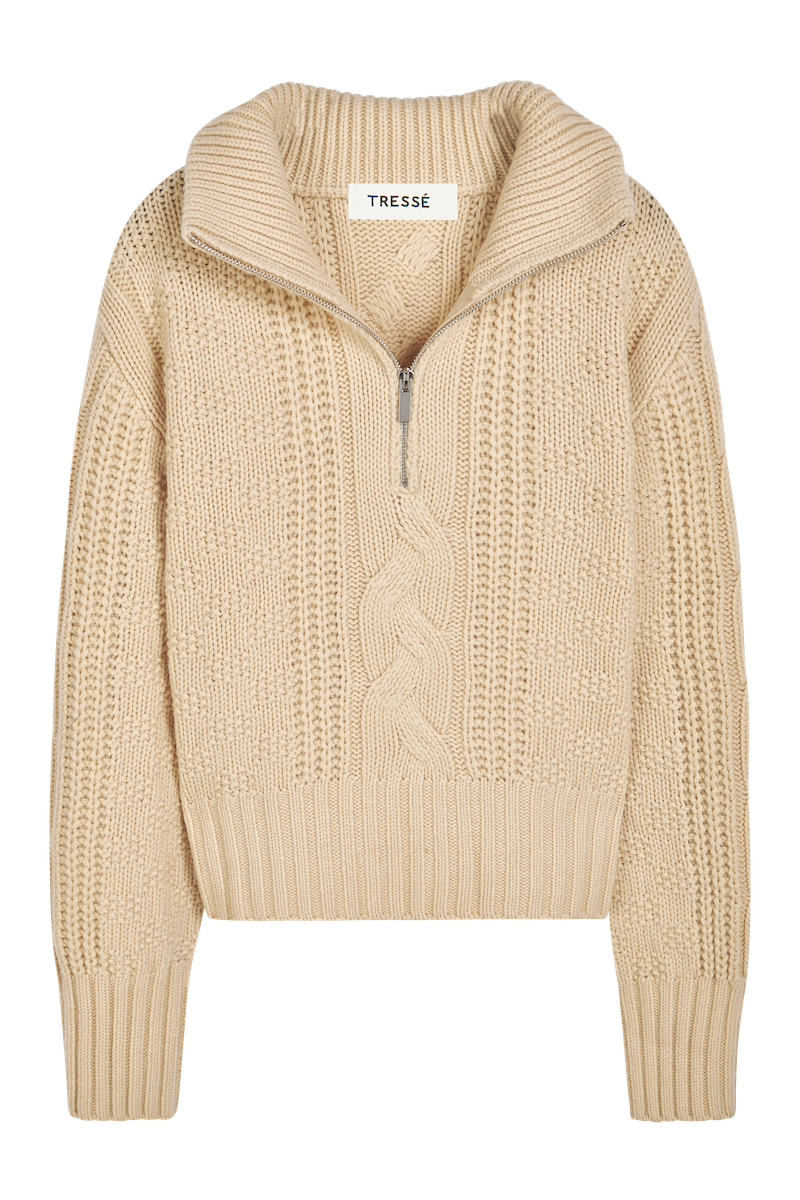 Trucker Collar Wool Sweater