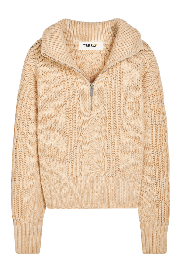 Pull en laine à col camionneur