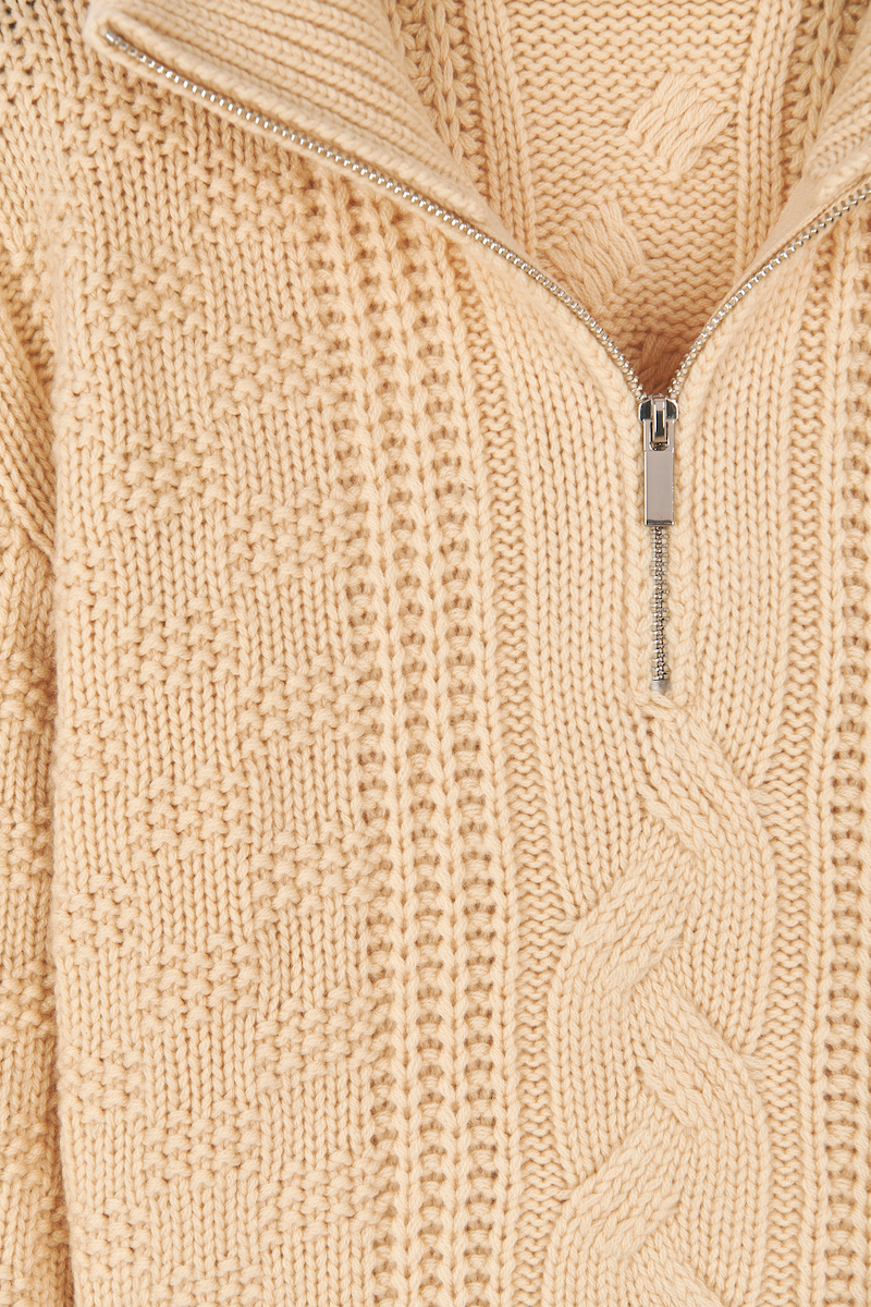 Trucker Collar Wool Sweater