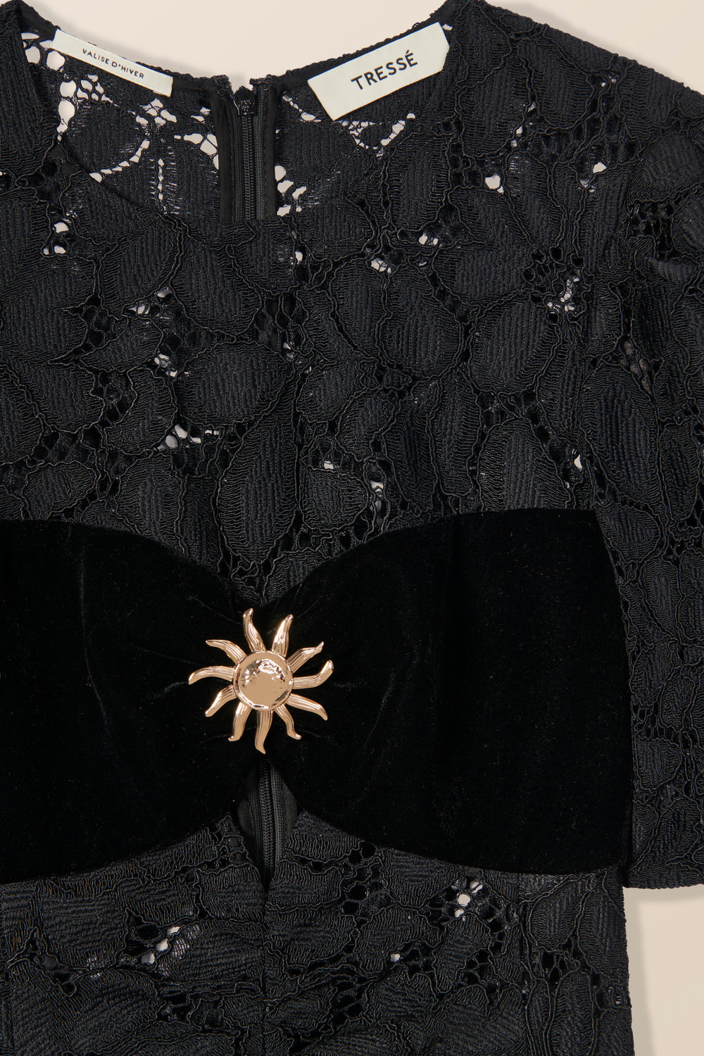 Short two-material dress