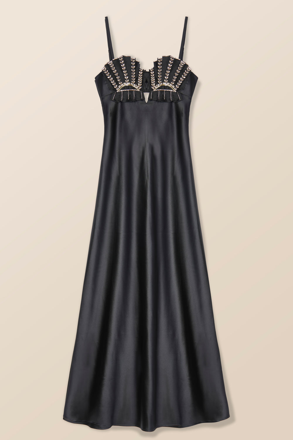 Long satin dress