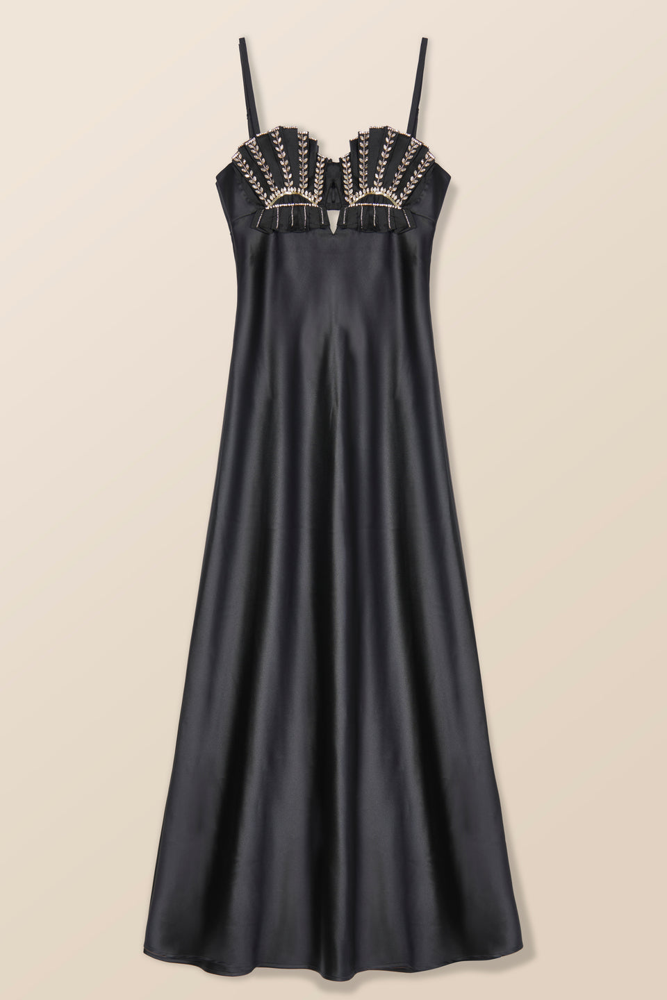 Long satin dress