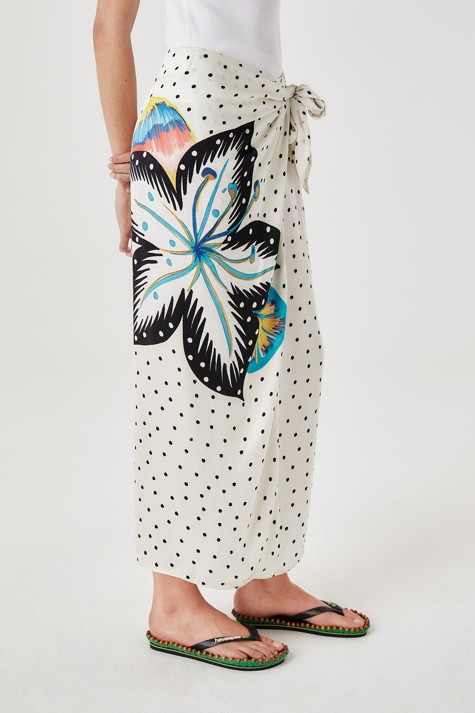 Wrap tie skirt