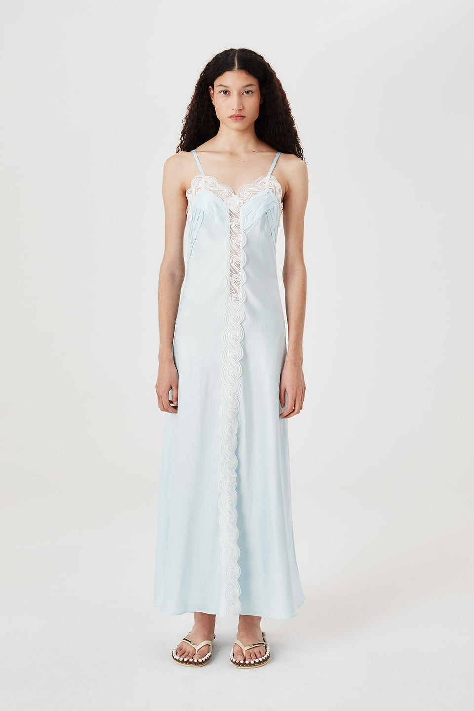 Satin slip maxi dress
