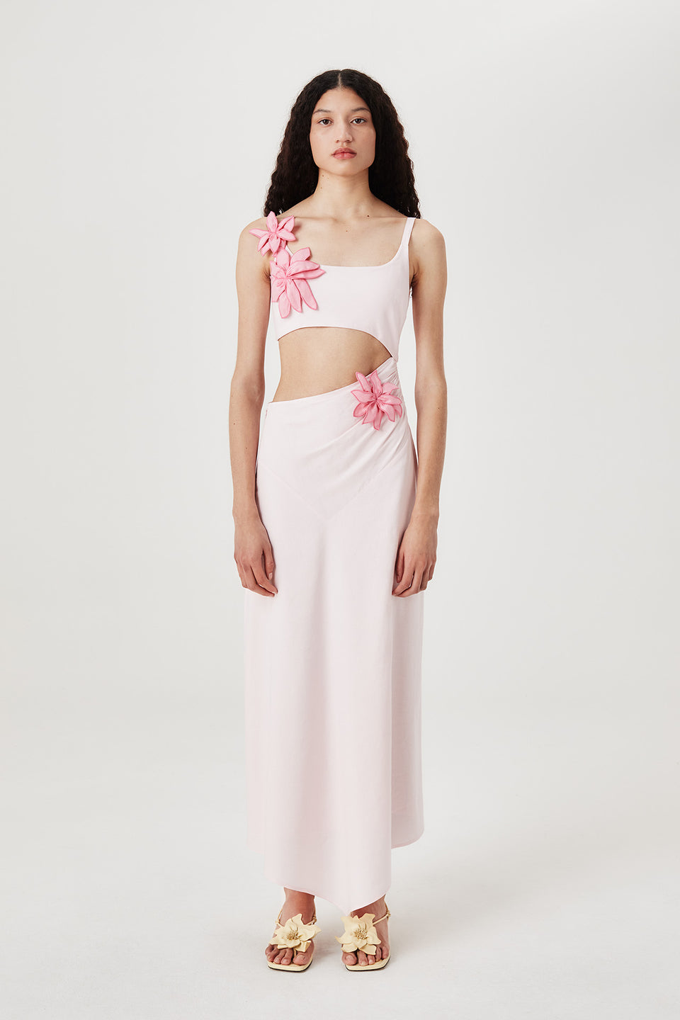 Long bra-effect dress