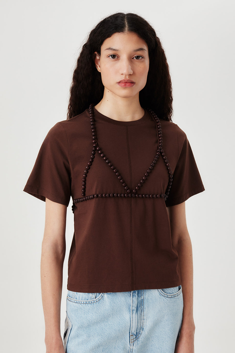T-shirt à perles