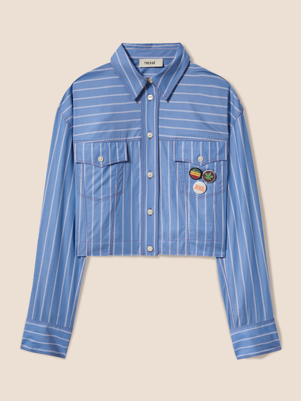 Chemise courte rayée