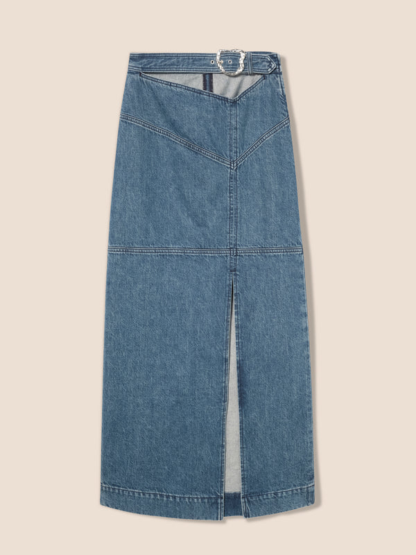 Jupe longue en denim