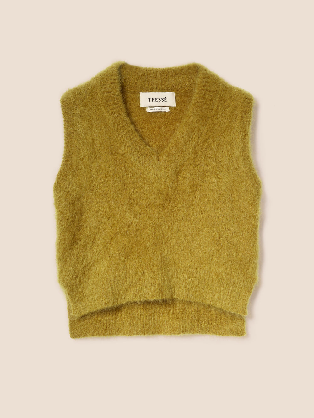 Pull sans manches duveteux