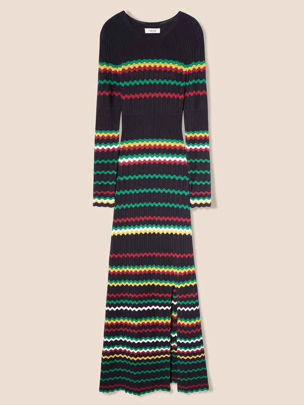 Robe longue en maille