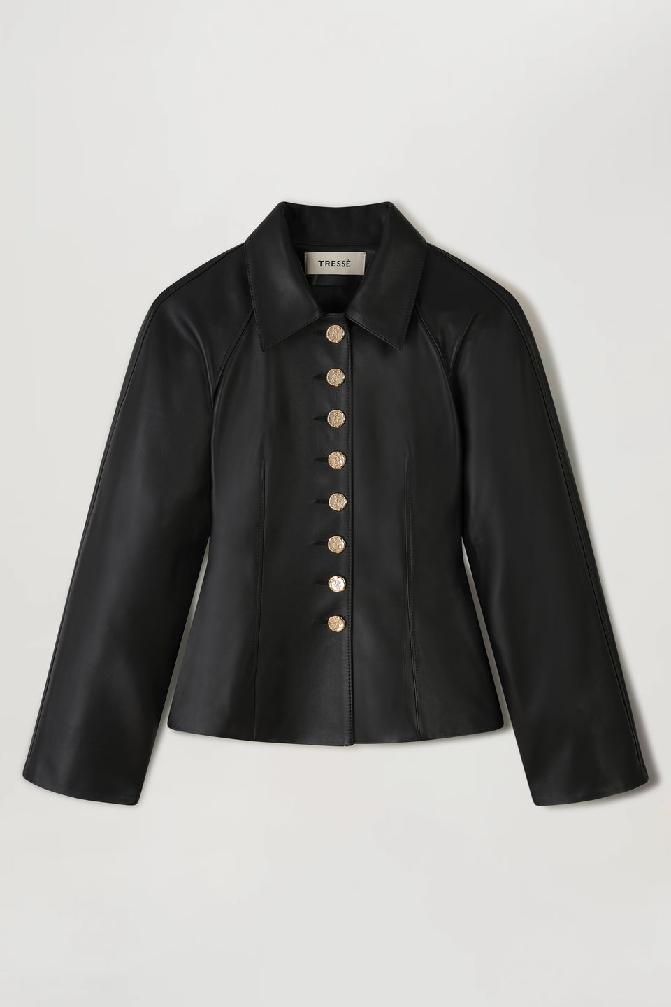 Veste en cuir à basques