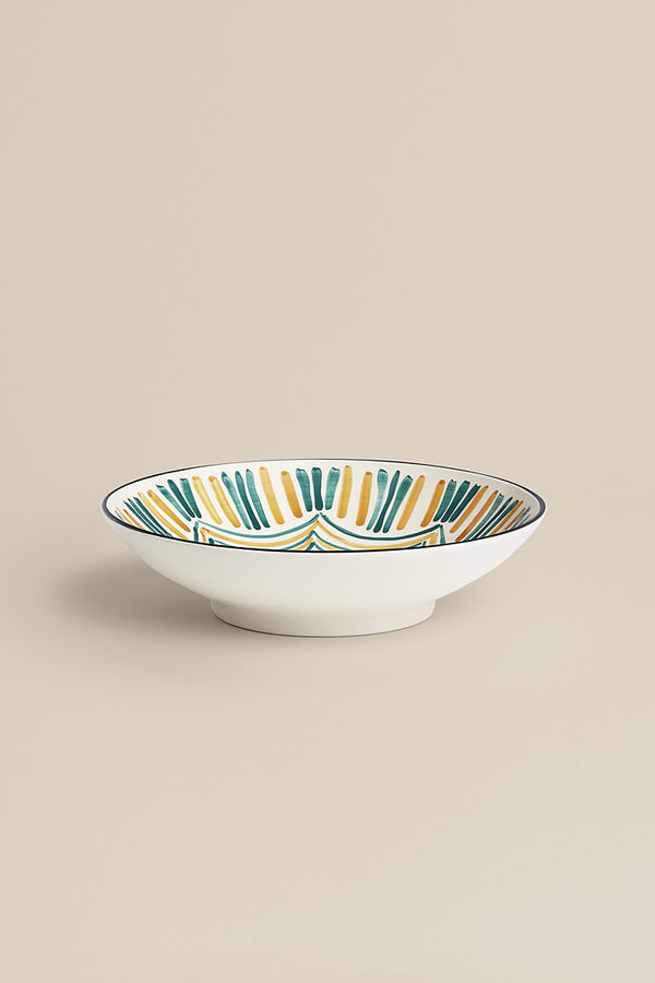 Assiette creuse cœur émeraude