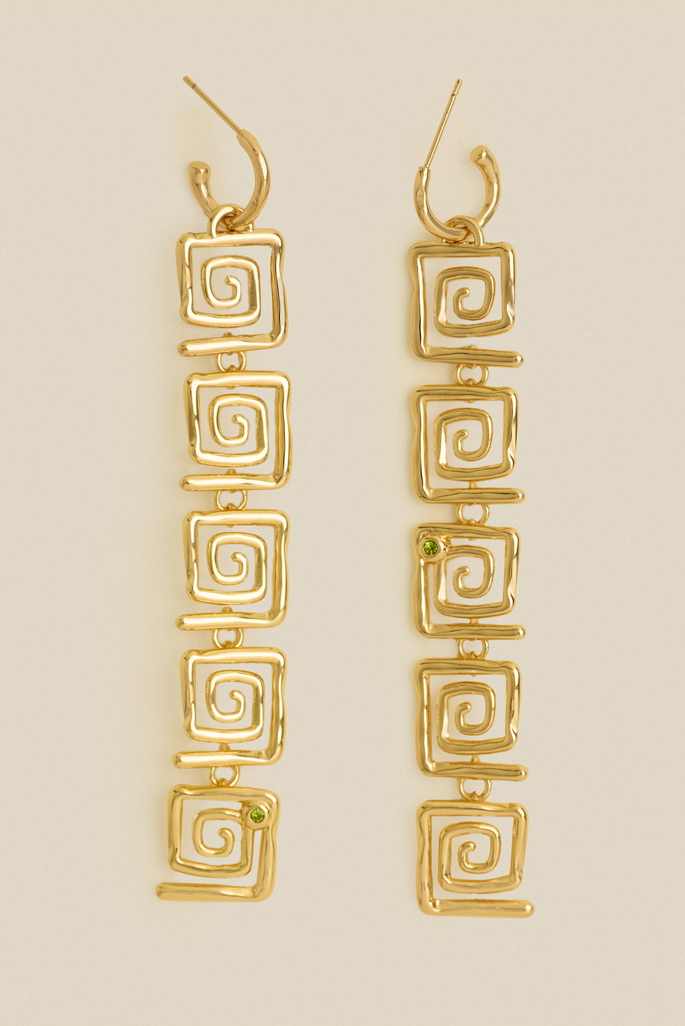 Boucles d'oreilles pendantes détail strass
