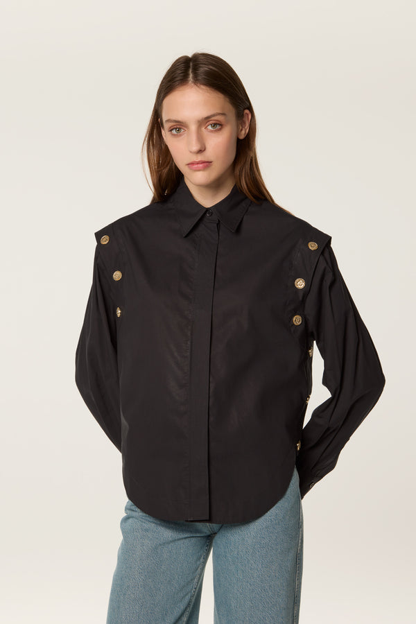 Chemise à boutons pression