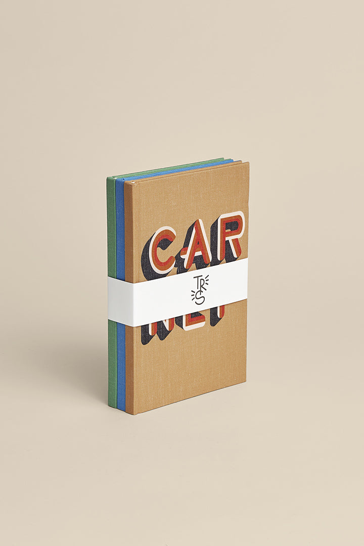 Set of three inscribed notebooks