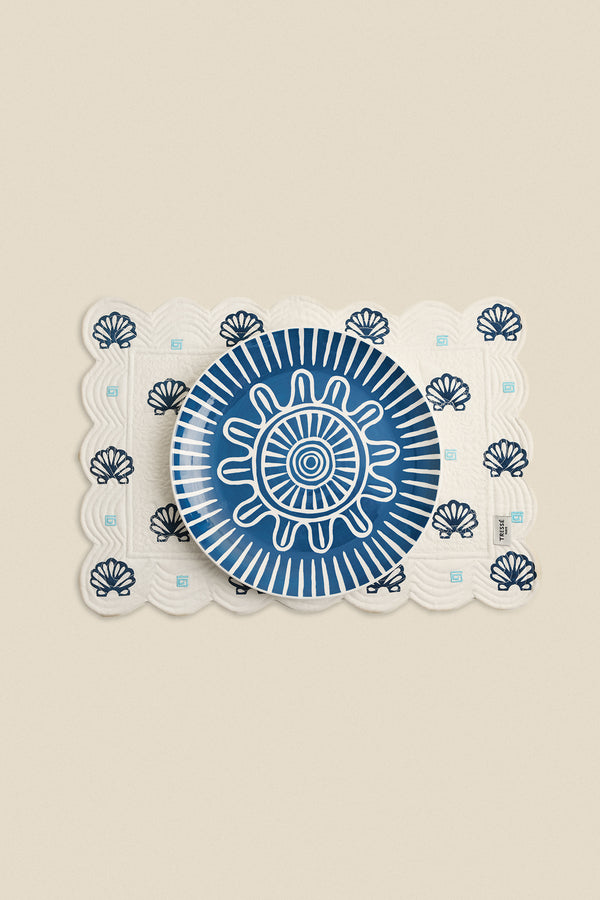 Assiette à dîner soleil marine