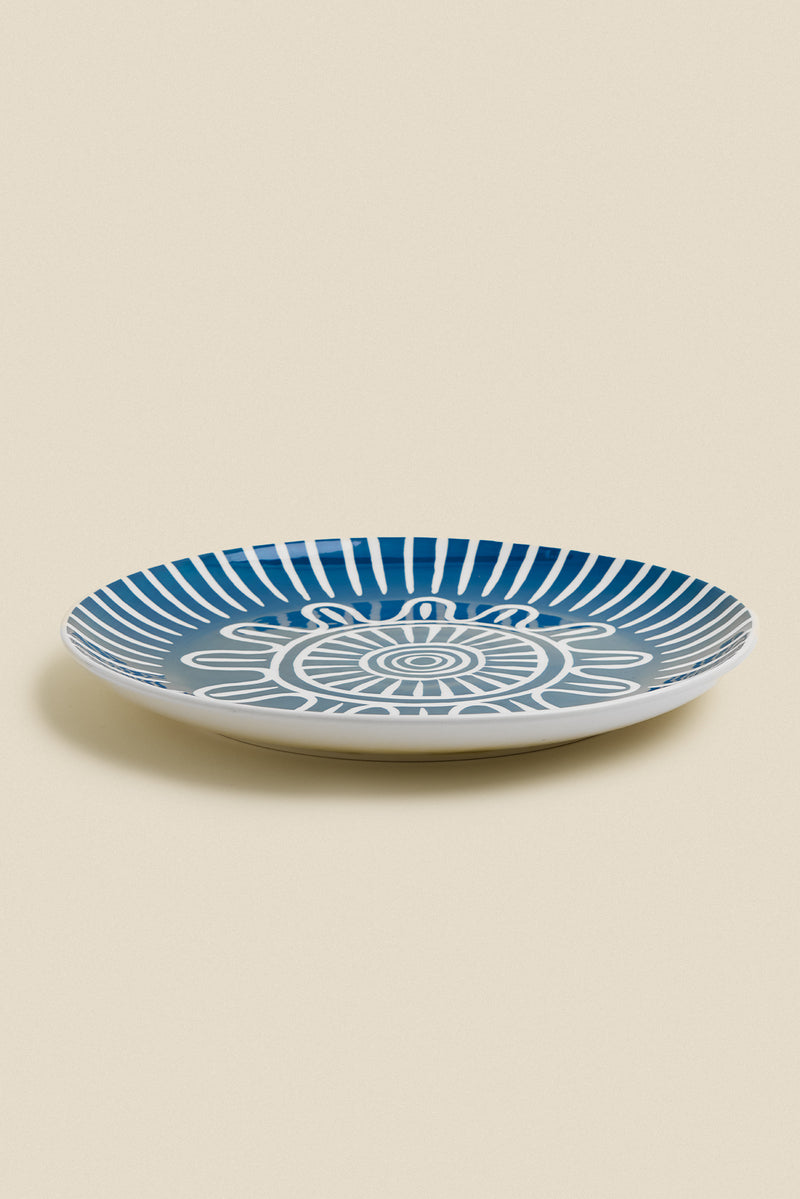 Assiette à dîner soleil marine