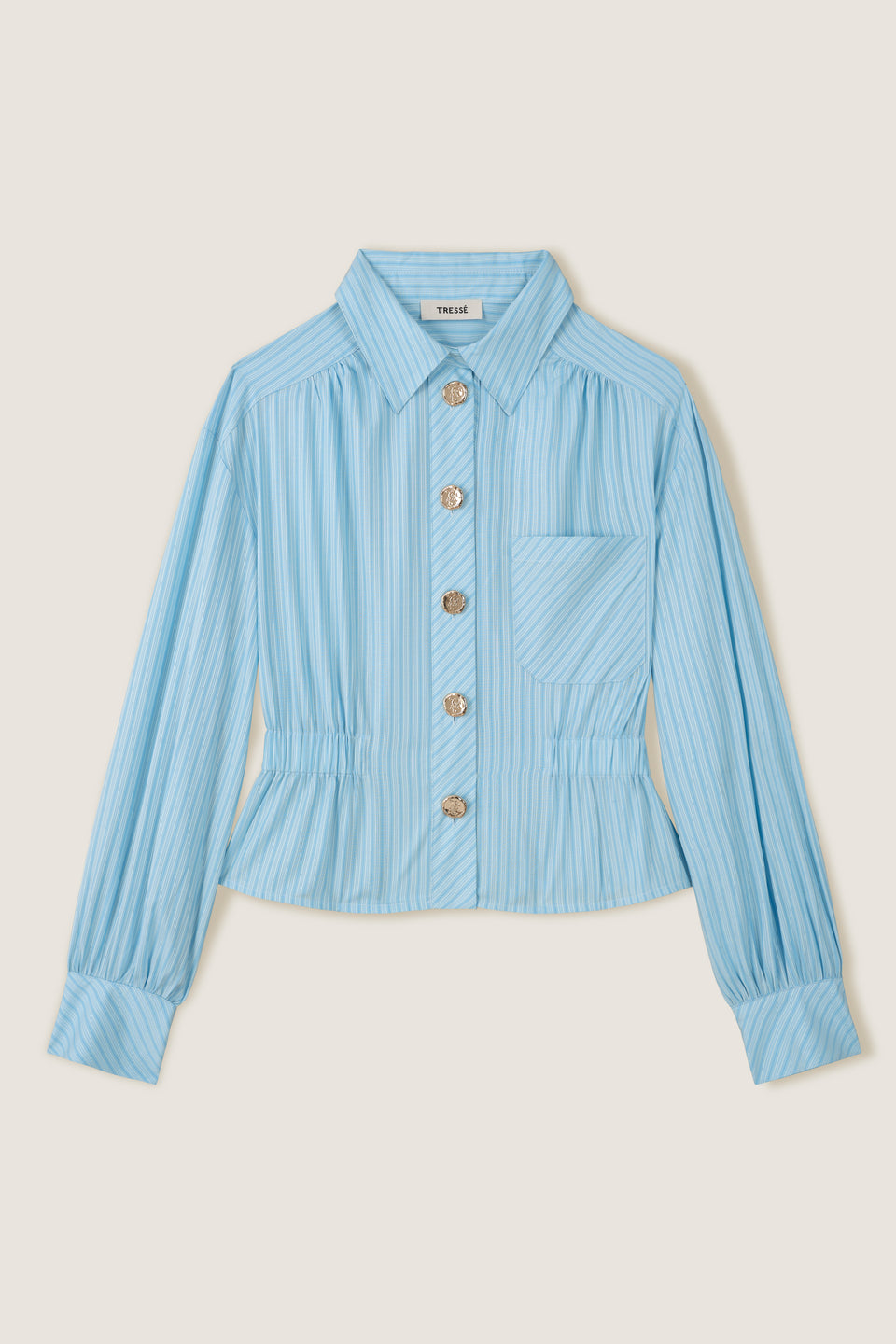 Chemise plissée à la taille