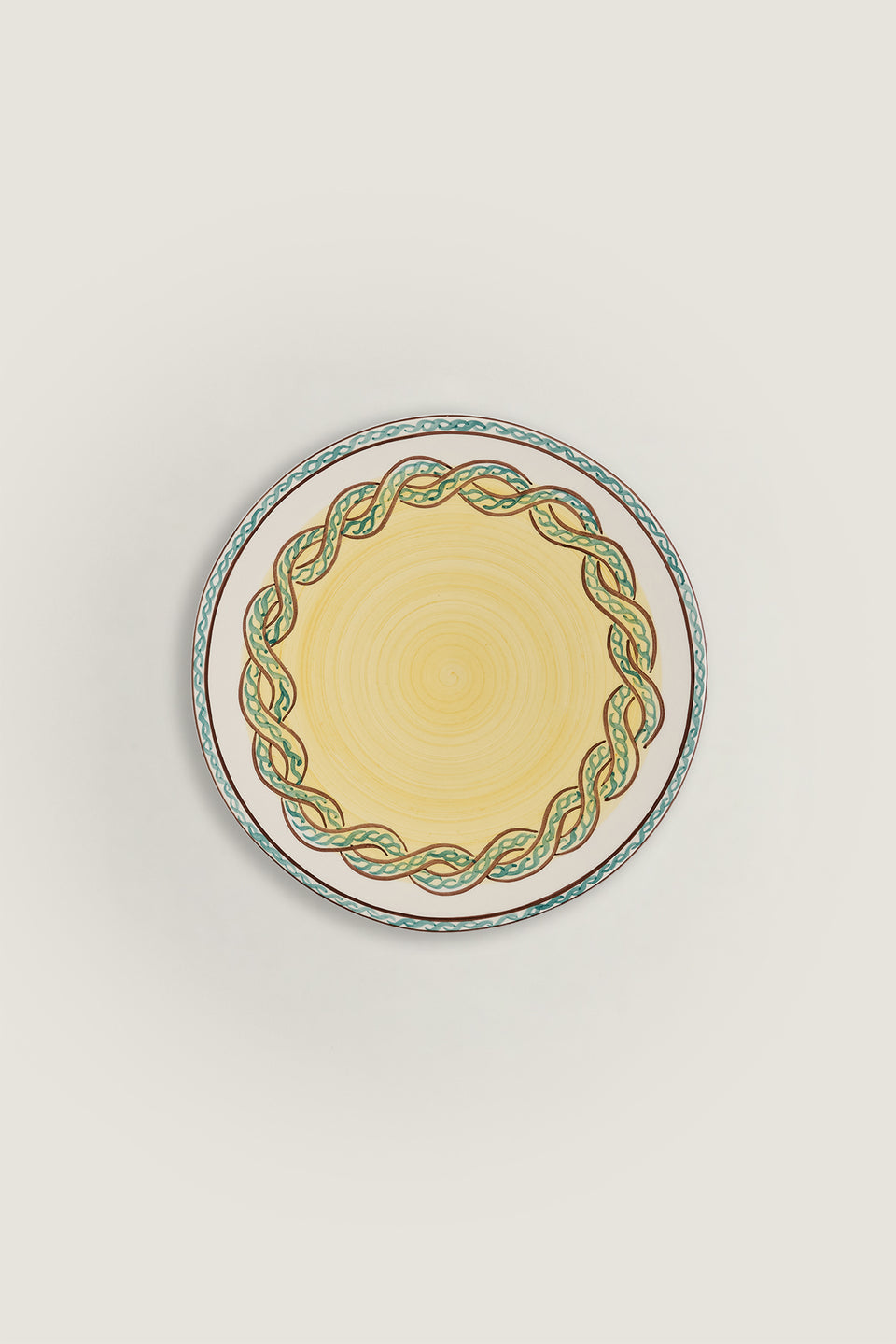Assiette à diner à motif tresse