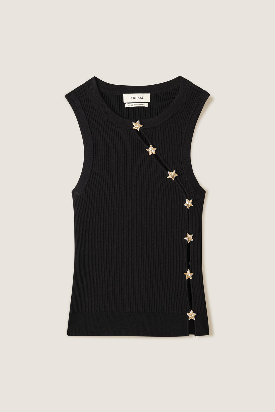 Top en maille à ouverture asymétrique