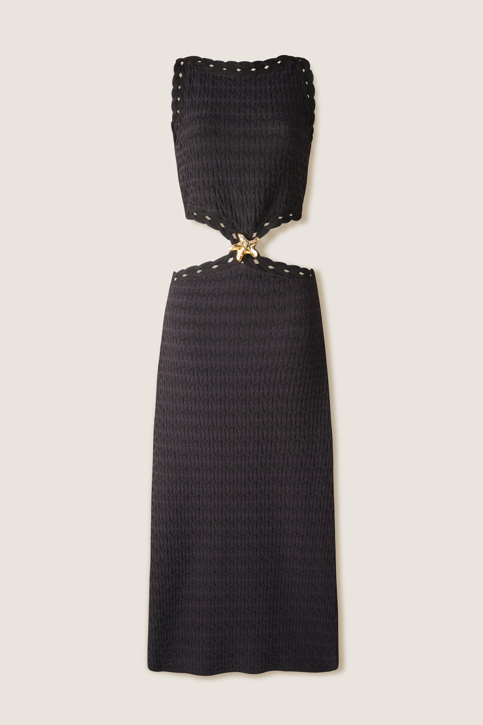 Robe longue à étoile dorée