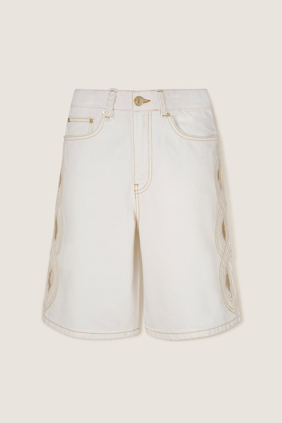 Bermuda avec ouverture tresse