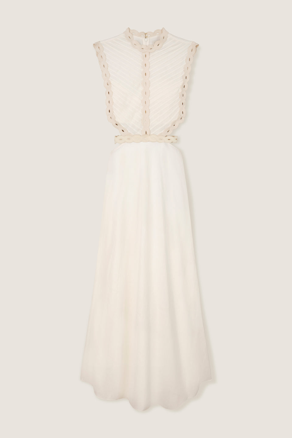 Robe longue à plastron