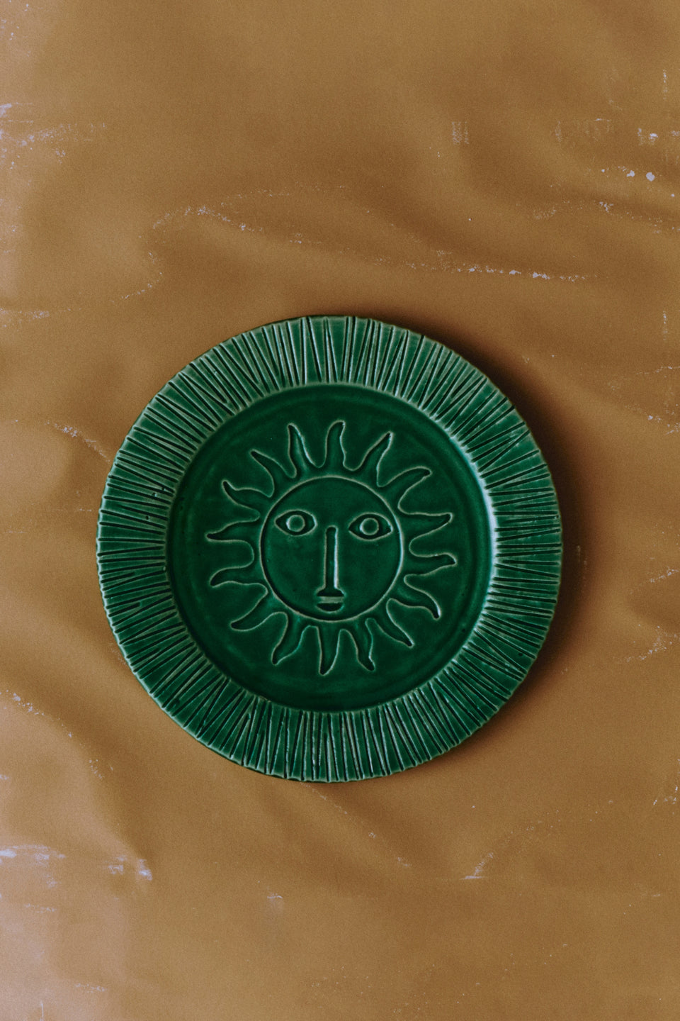 Assiette à dessert à motif soleil