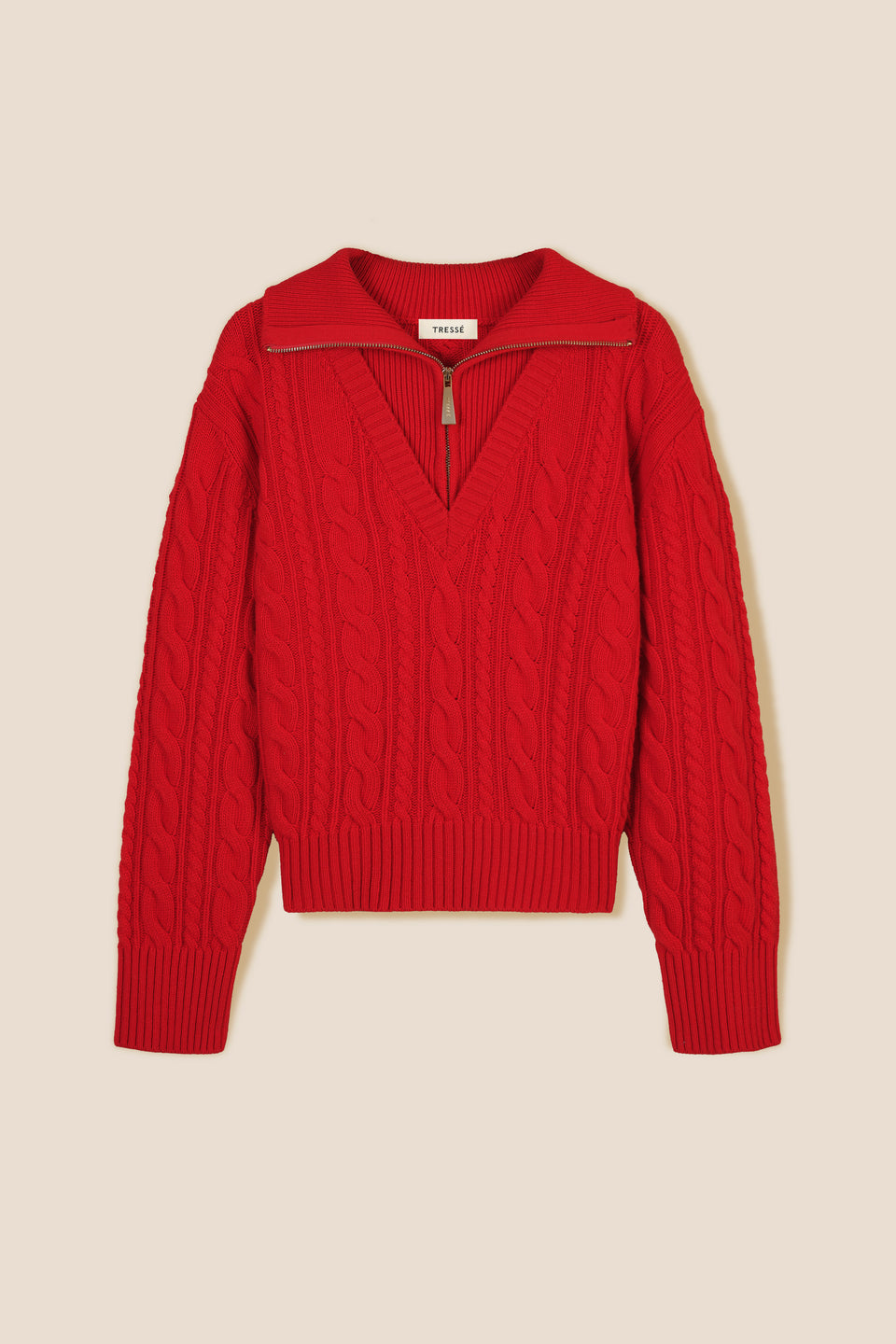 Pull en maille torsadée