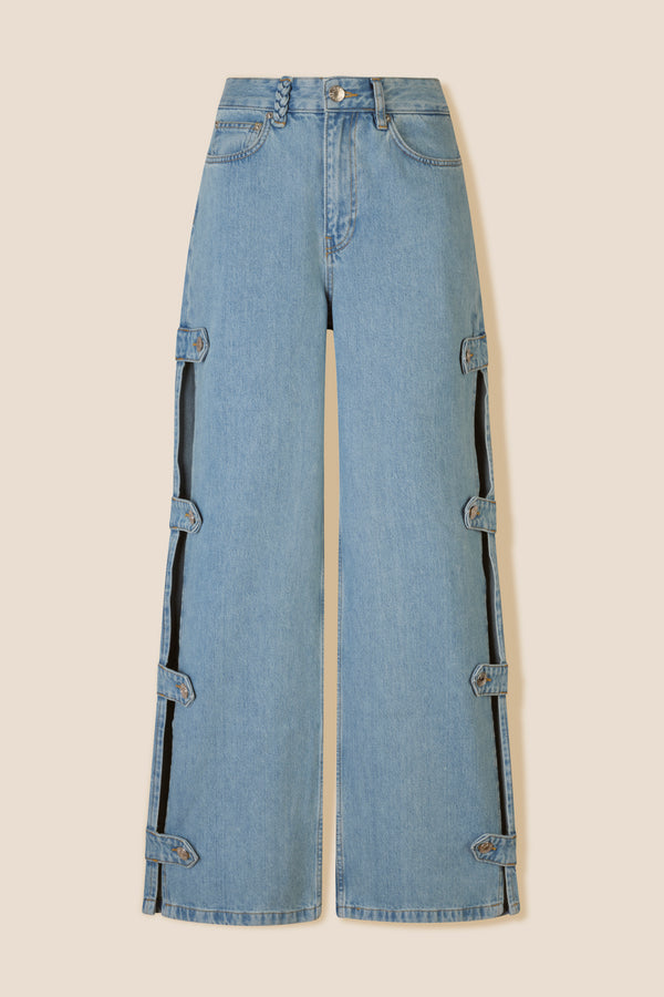 Pantalon à ouvertures boutonnées