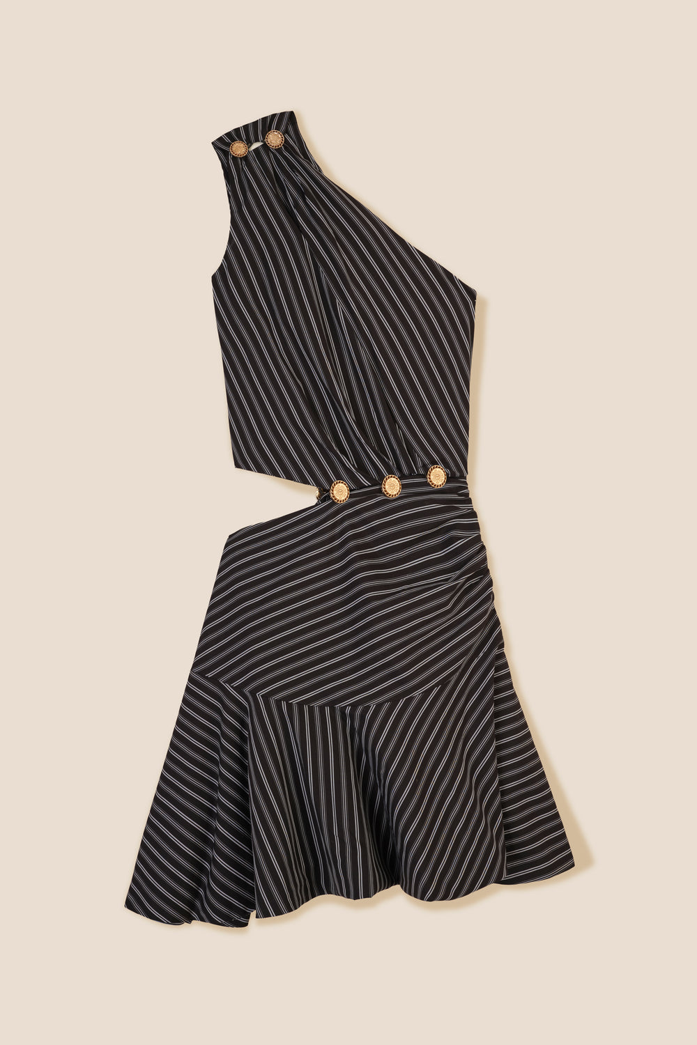 Robe asymétrique en popeline