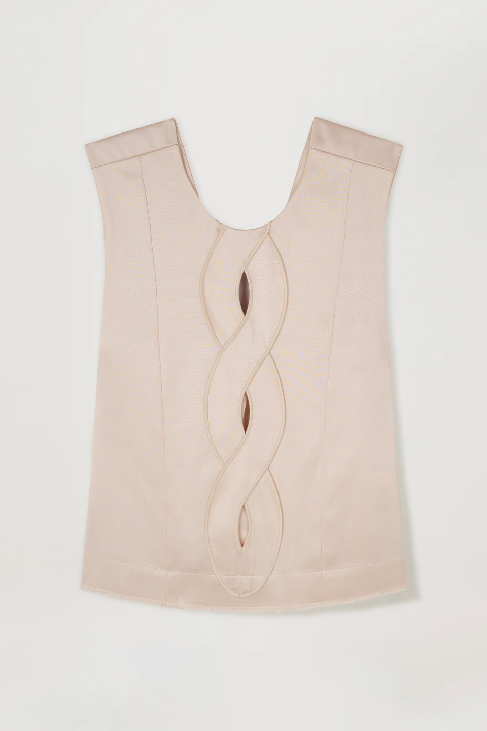 Top en satin à ouverture tresse