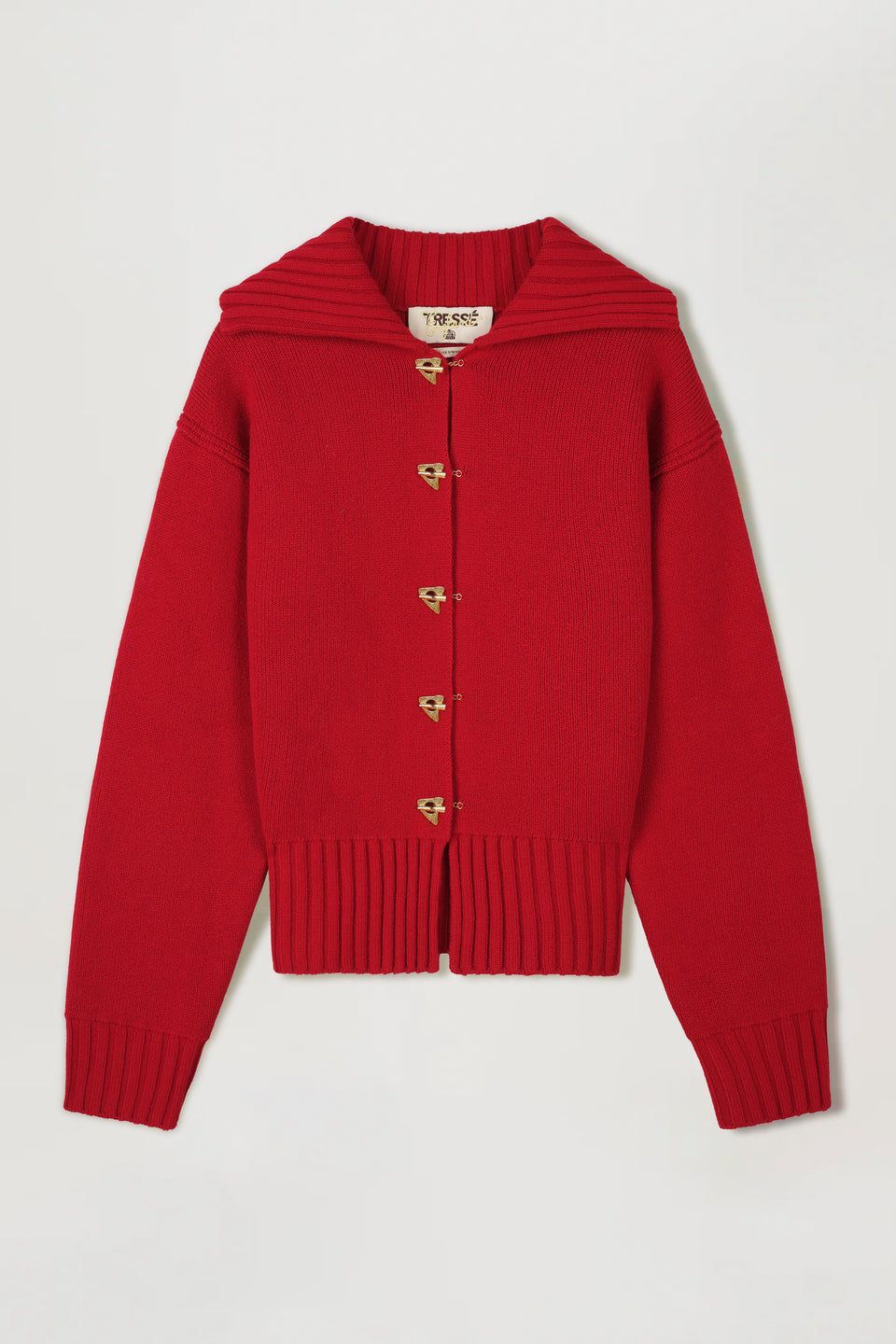 Cardigan à fermeture par bouton chaînette