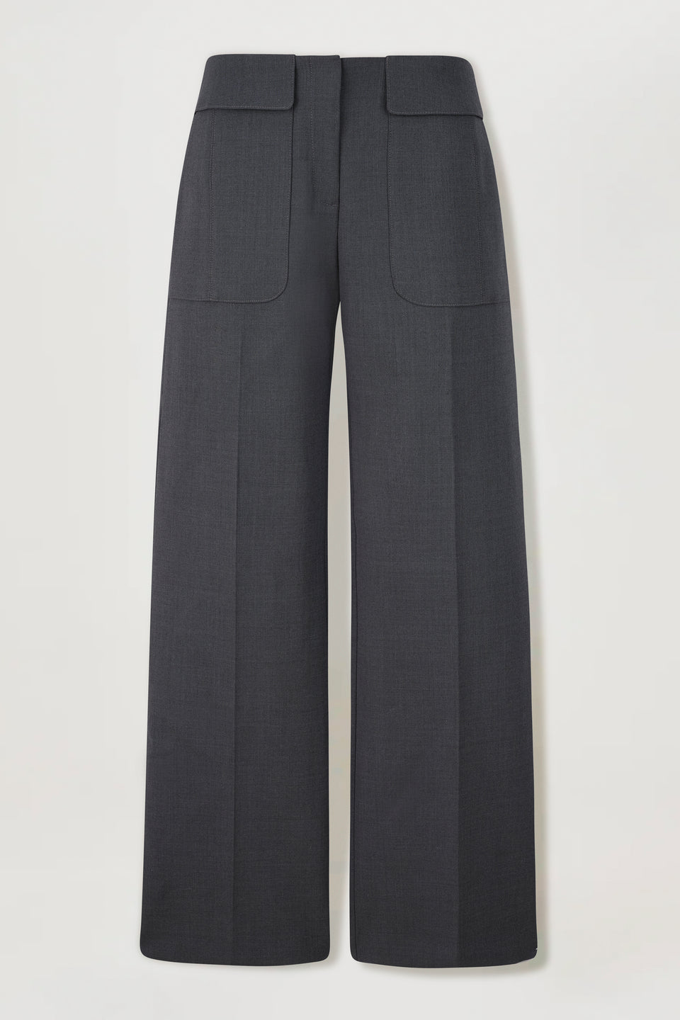 Pantalon tailleur à poches plaquées
