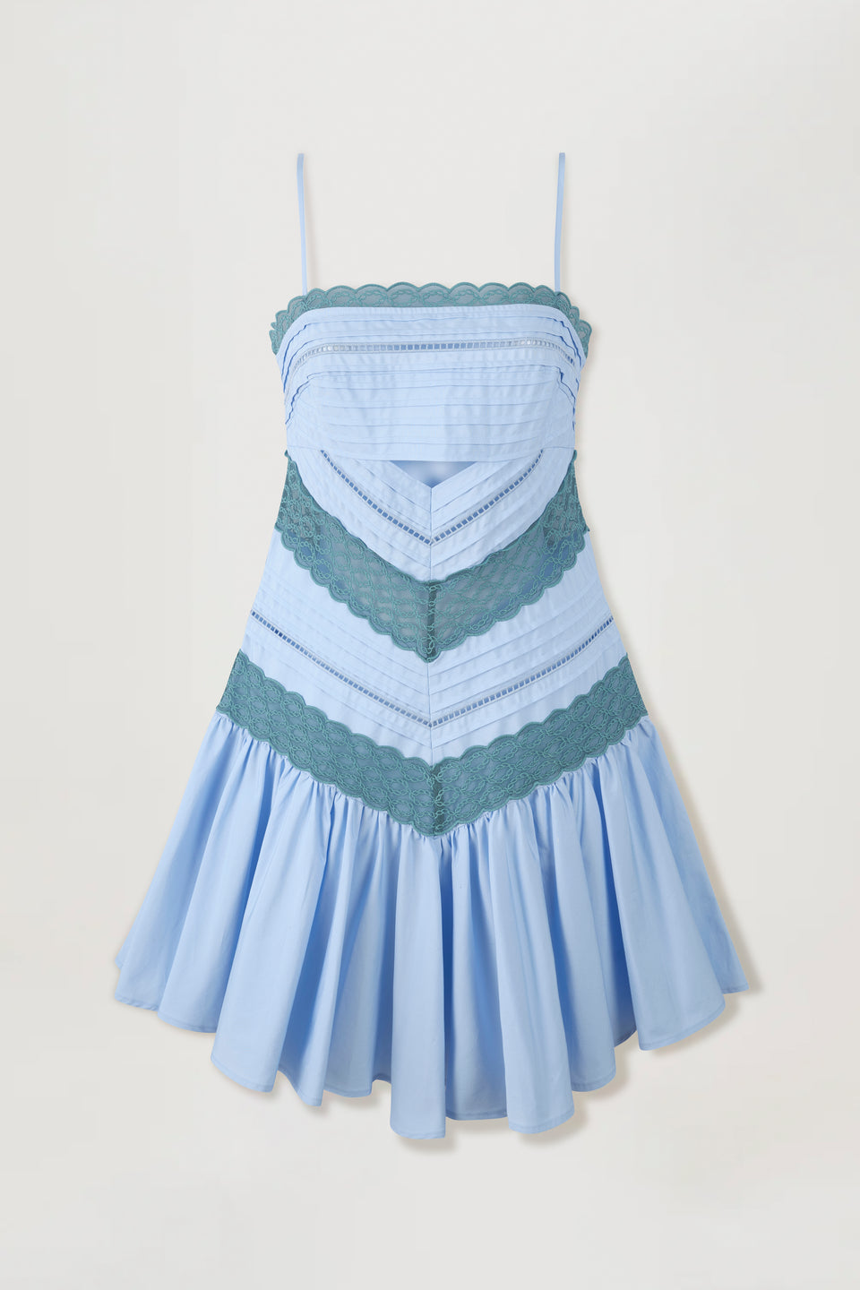 Robe avec empiècement en dentelle