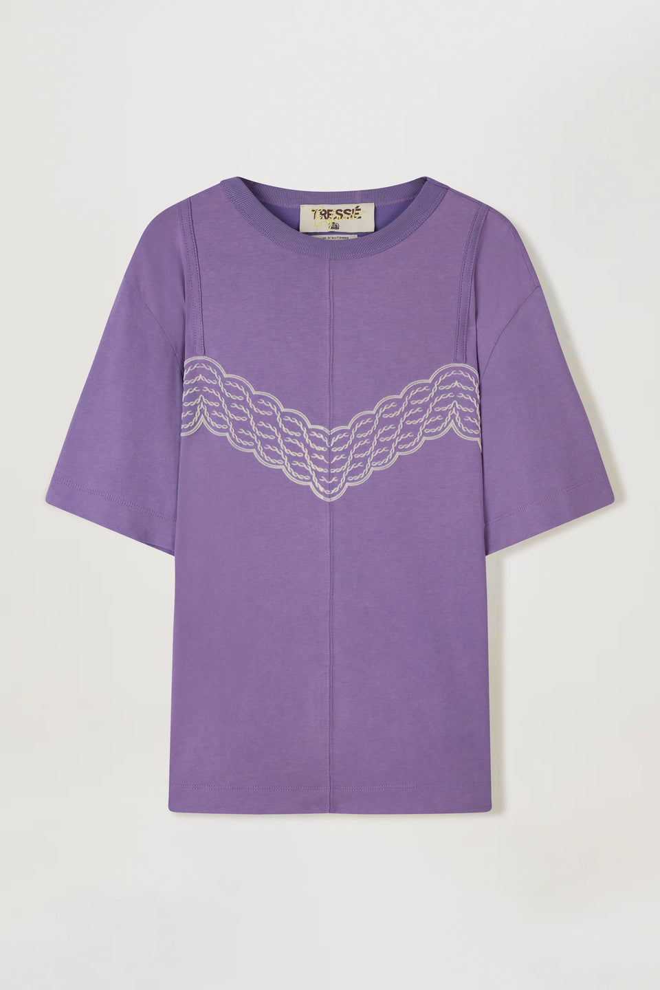 T-shirt effet top en dentelle