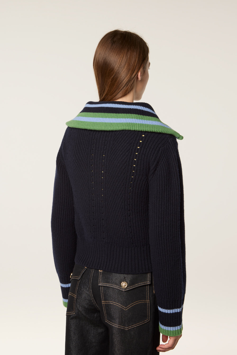 Cardigan bicolore