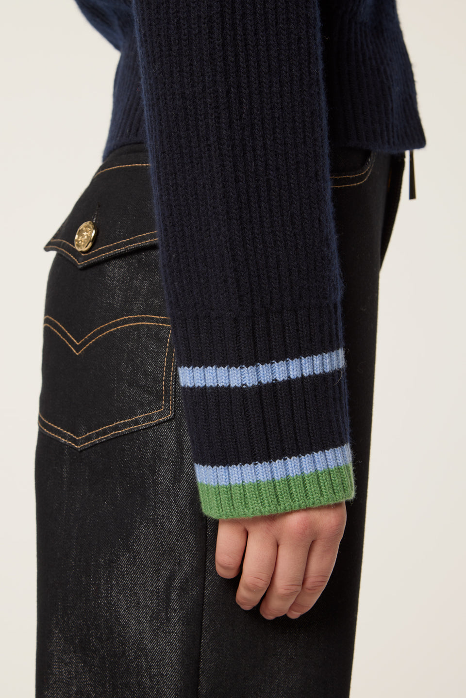 Cardigan bicolore