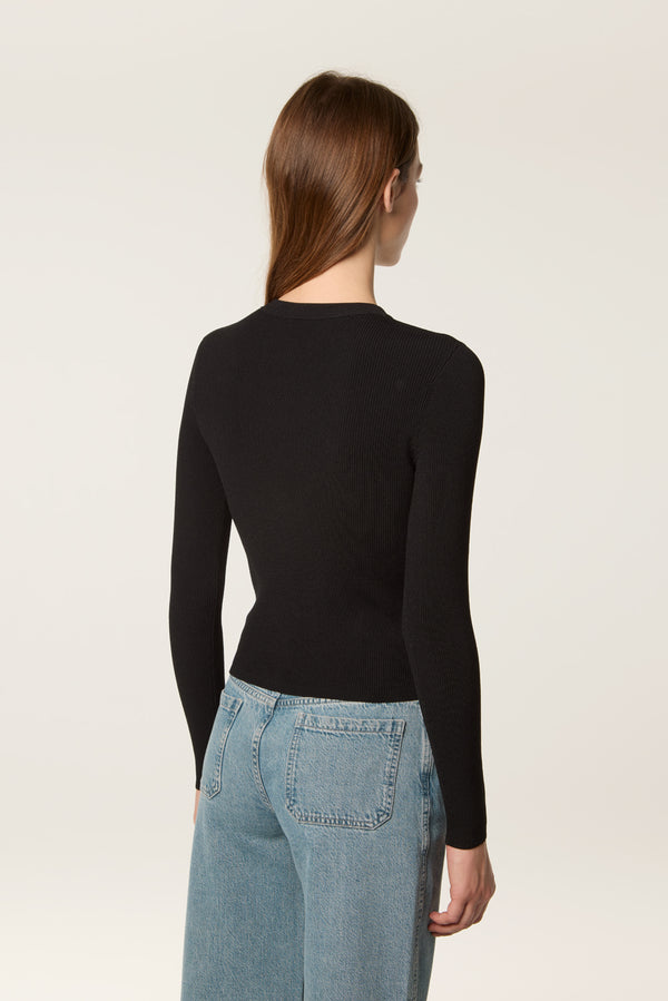 Pull à ruban damier